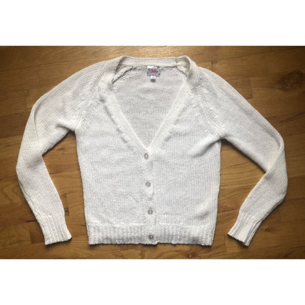 Justice Size 12 White Cardigan